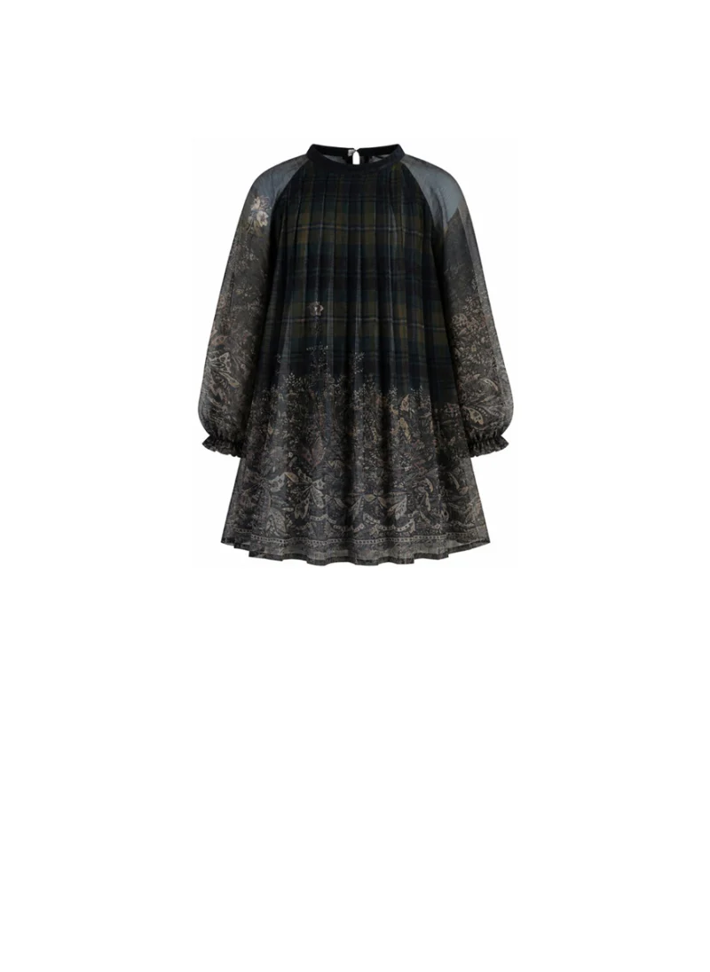 Плисирана рокля с принт Etro Kids