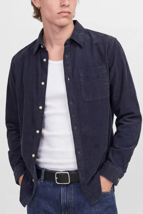 Риза Jprbluray Corduroy L/S 12301352 19-3924 TCX night sky — снимка 2