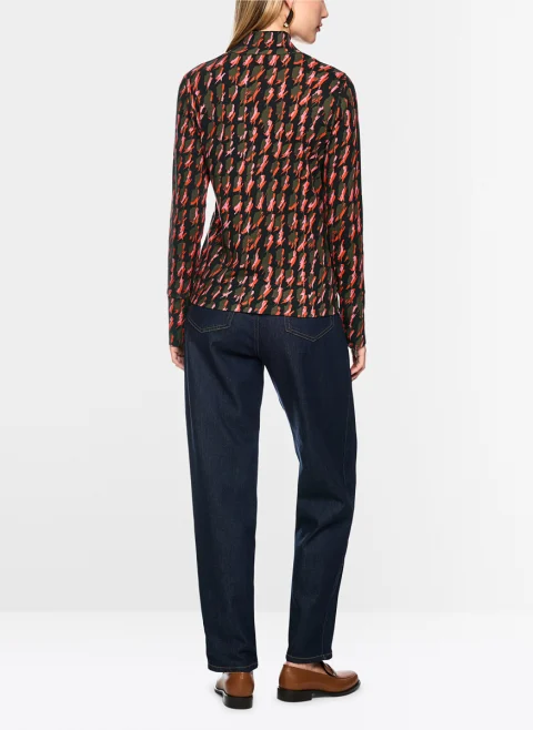 Блуза с принт 'Houndstooth' Marc Cain Collections — снимка 3