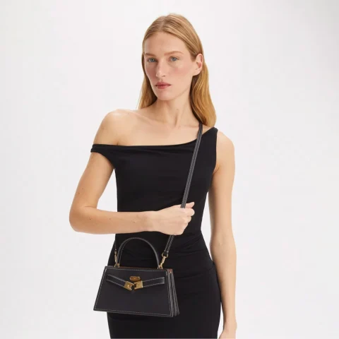 Дамска черна чанта MINI LEE RADZIWILL TORY BURCH — снимка 8
