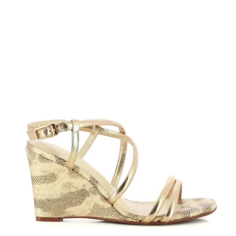 Дамски Сандали На Платформа DONNA ITALIANA – 11967 SALERNO LIGHT GOLD