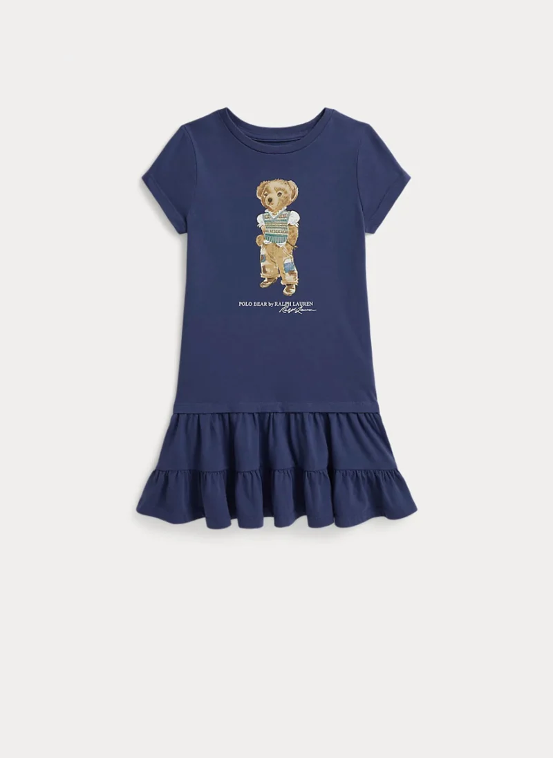 Рокля с принт 'Polo Bear' Ralph Lauren Kids 2-6