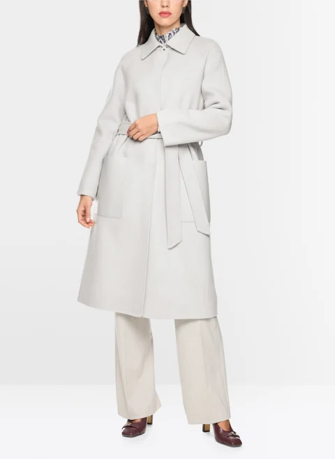 Палто от вълна с кожени детайли Marc Cain Collections — снимка 9