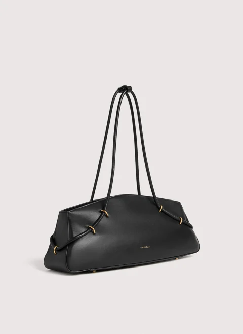 Кожена чанта Coccinelle Lizzie Noir — снимка 2