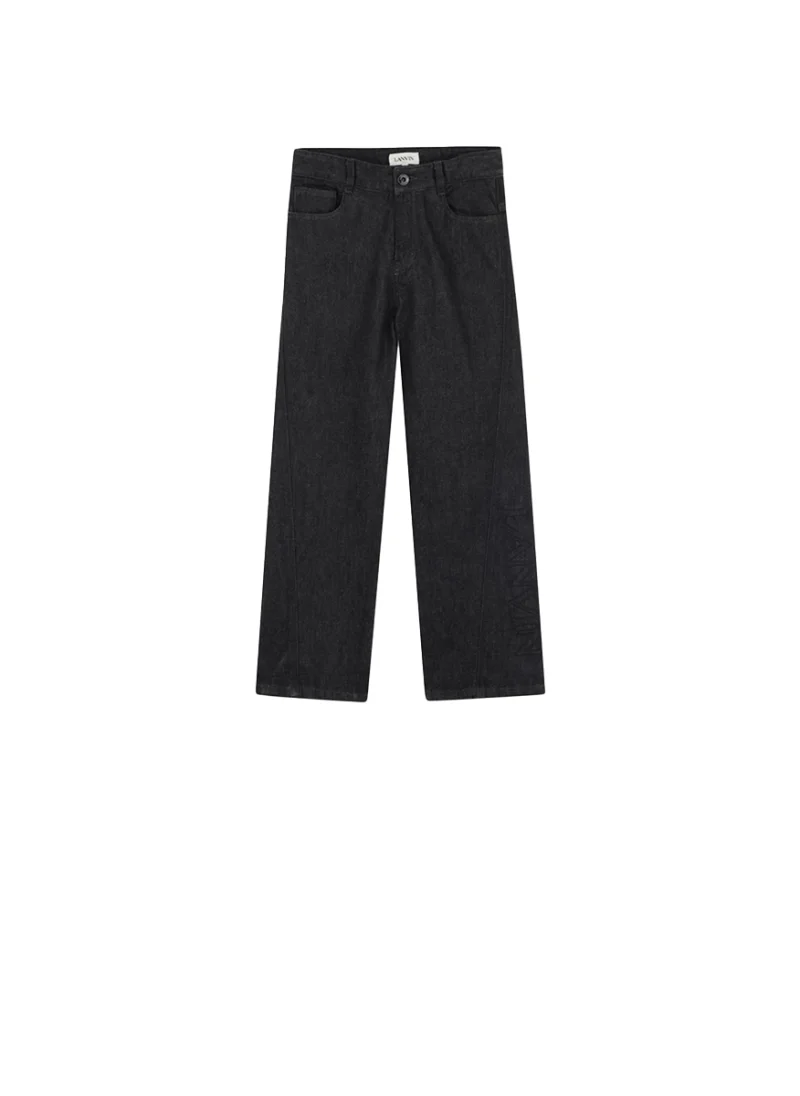 Деним с контрастен детайл Lanvin Kids