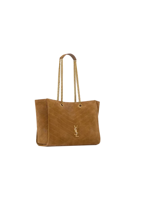 Niki Shopping Bag in Caramel Cognac Suede — снимка 2