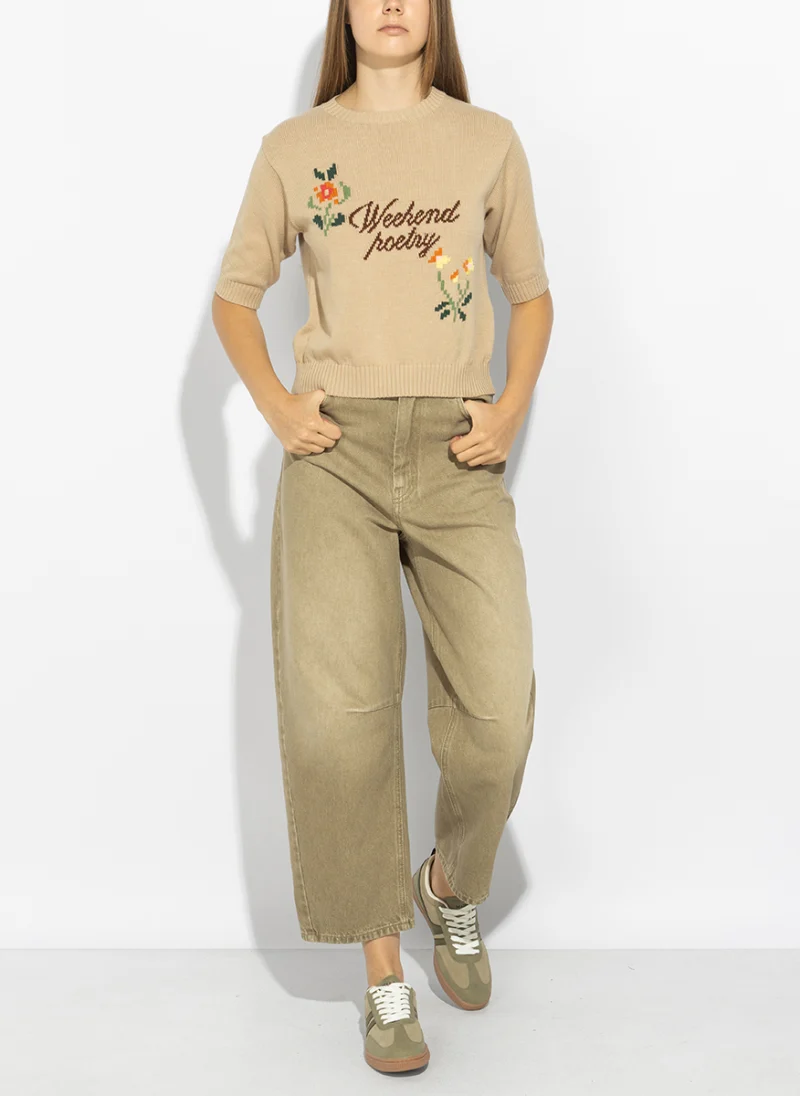 Пуловер с бродерия Weekend Max Mara Wkdfiacre