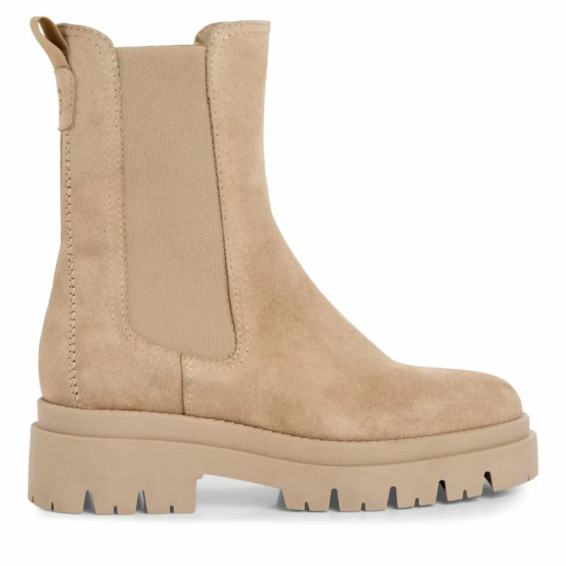 Дамски Равни Боти TAMARIS – 1-25992-41-401 BEIGE SUEDE