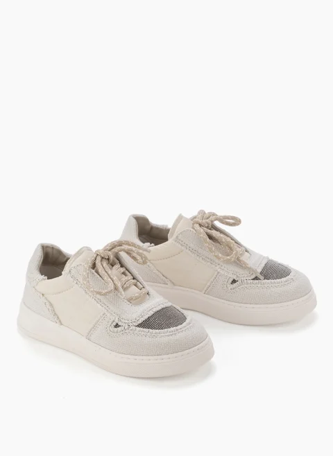 Кецове с лен Brunello Cucinelli Kids — снимка 2