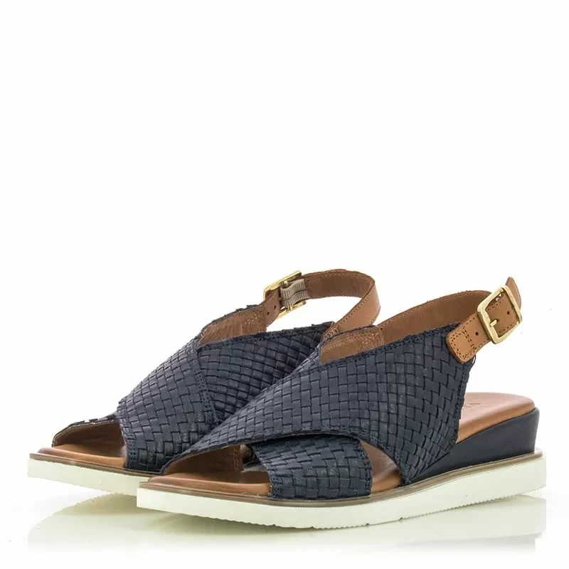 Дамски Сандали На Платформа VERONELLA – 030-159-2185 NAVY-COCCONUT — снимка 2