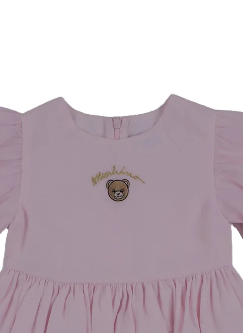 Рокля с бродерия 'Bubble' Moschino Kids — снимка 3