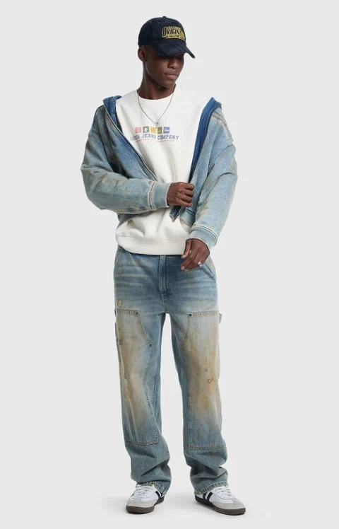 Дънки BAGGY с износен ефект — снимка 5