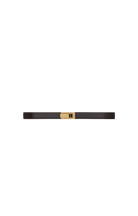 Charniere Buckle Belt in Smooth Leather