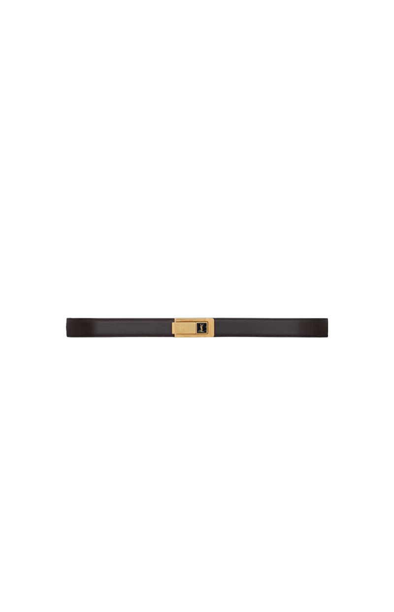 Charniere Buckle Belt in Smooth Leather