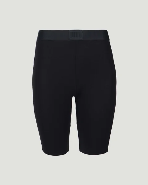 Cotton Cycling Shorts in Black