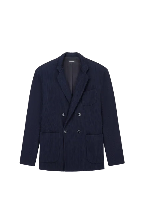 Regular-Fit Blazer in Seersucker Jersey