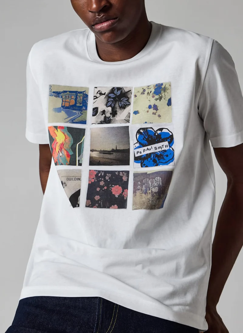 Тишърт с принт 'Squares' PS Paul Smith — снимка 3