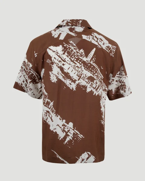 Italian Postcard Silk Shirt — снимка 3