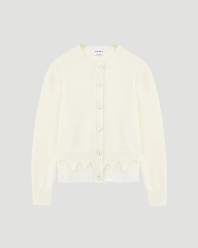 Spider Web Lace Cardigan in Ivory