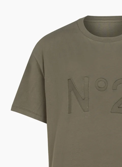 Тишърт с бродирано лого No21 — снимка 3