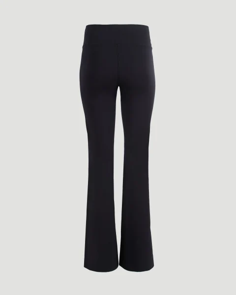 Activewear Flared Slim Pants in Black — снимка 3