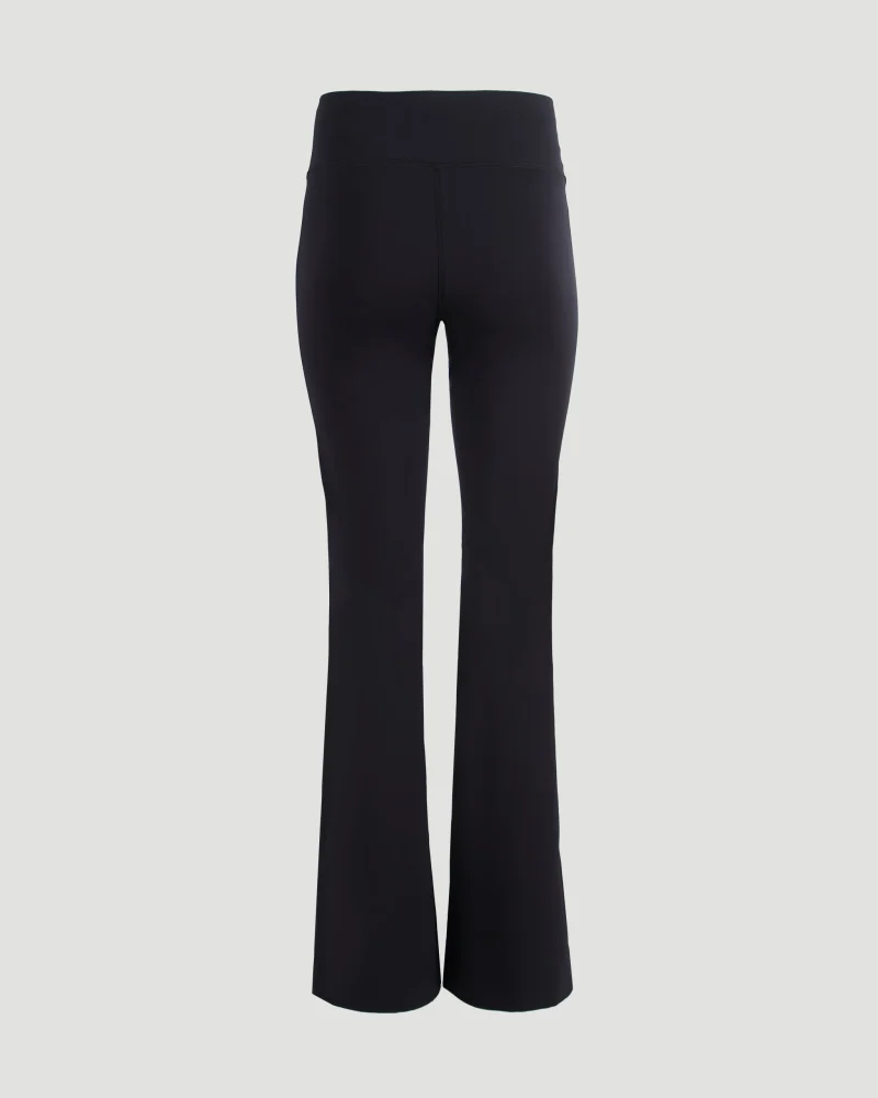Activewear Flared Slim Pants in Black — снимка 3