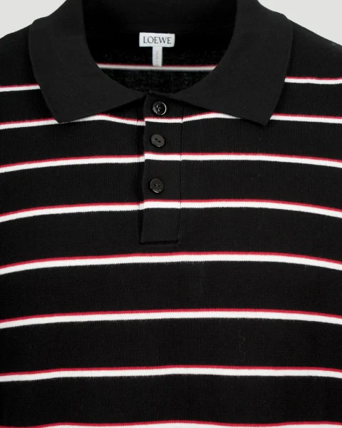 Polo Sweater in Striped Cotton Knit — снимка 7