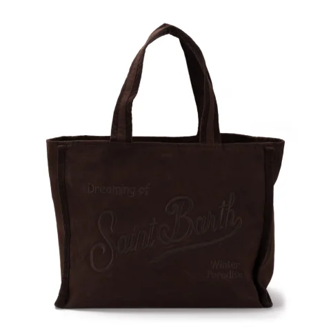 Дамска кафява чанта Vanity SAINT BARTH