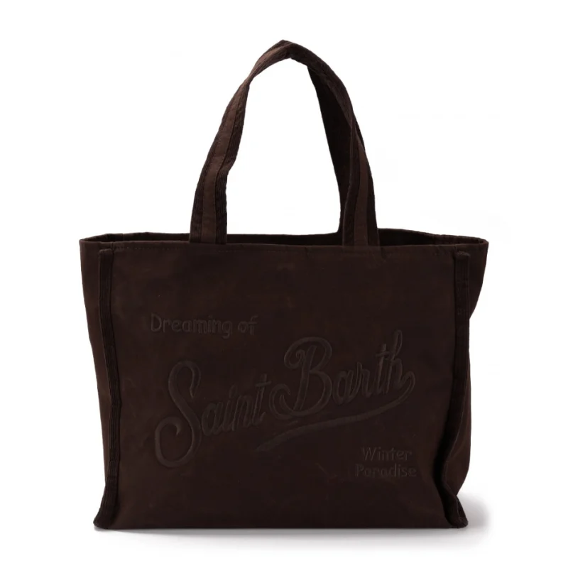Дамска кафява чанта Vanity SAINT BARTH