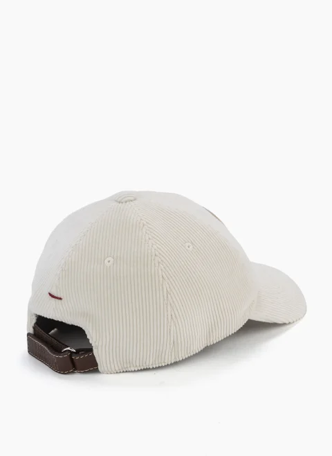 Шапка от рипсено кадифе Brunello Cucinelli Kids L — снимка 3