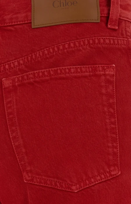 Straight-Leg Trousers in Red — снимка 2