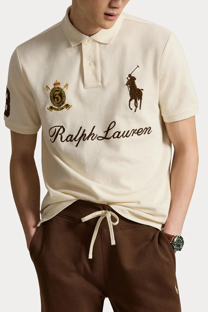 Polo 20/1 Mesh-Knt 710B20009001 250 beige/khaki — снимка 2