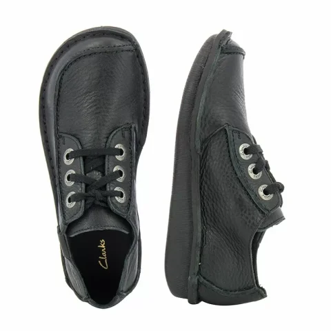 Дамски Ежедневни CLARKS – 20306639 FUNNY DREAM BLACK LEATHER — снимка 4