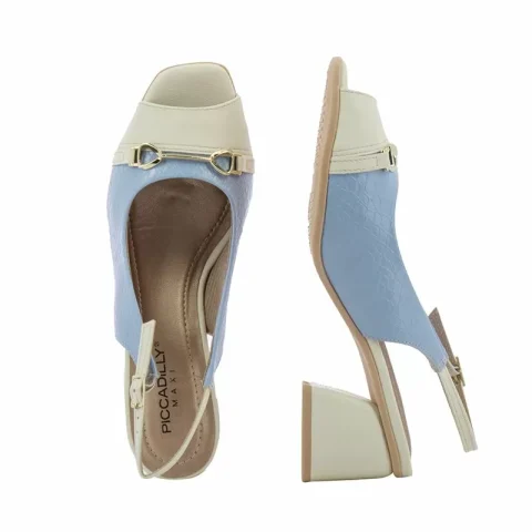 Дамски Сандали На Ток PICCADILLY – 715023 ADRIANA MIRTILO/OFF WHITE — снимка 5
