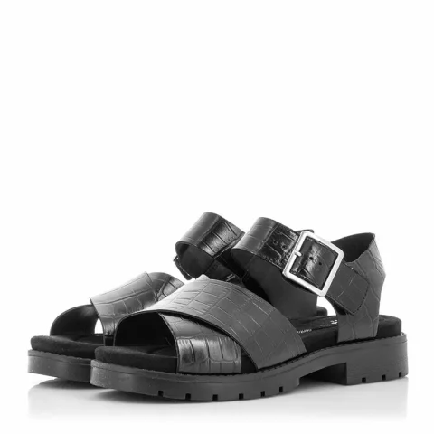 Дамски Равни Сандали CLARKS – 26176321 ORINOCO CROSS BLACK INTEREST — снимка 5