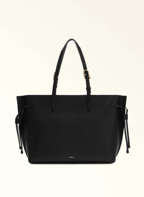 Кожена 'Tote' чанта Furla Ava Nero Nero L