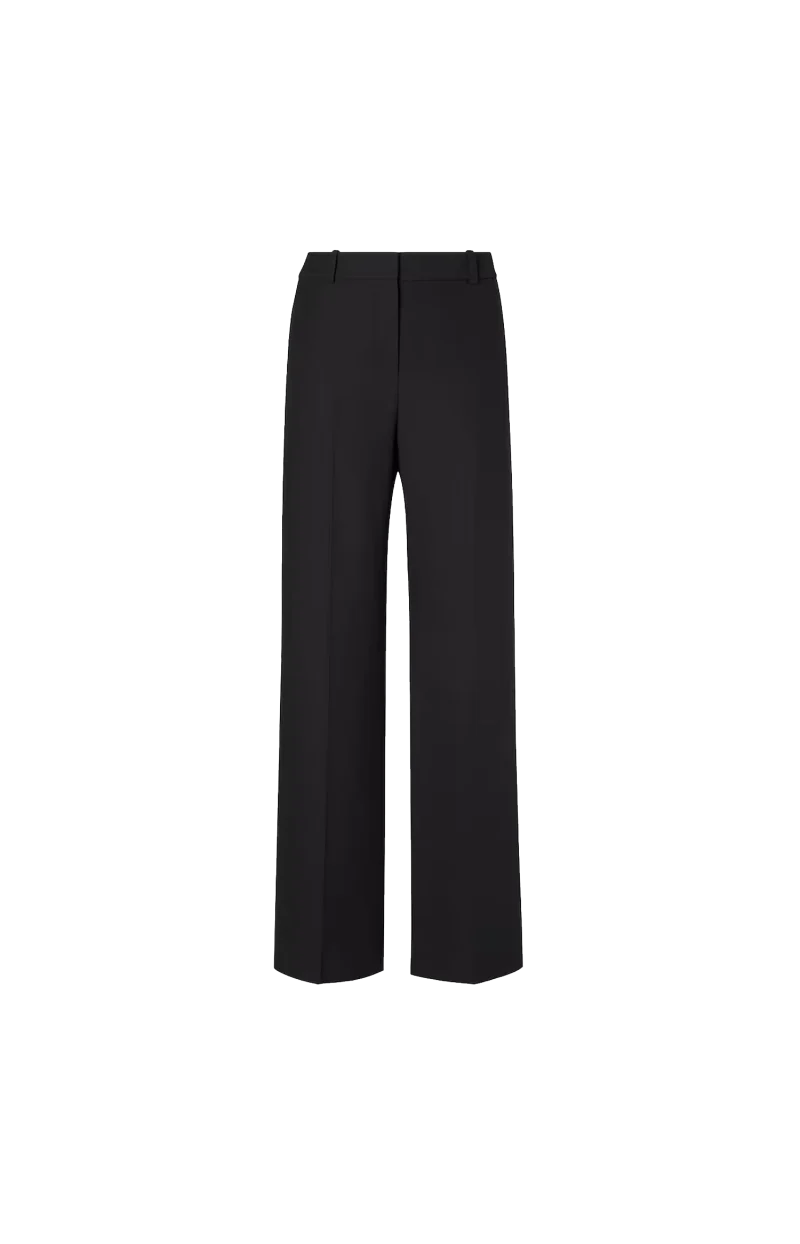 Silk and Cotton Trousers in Black