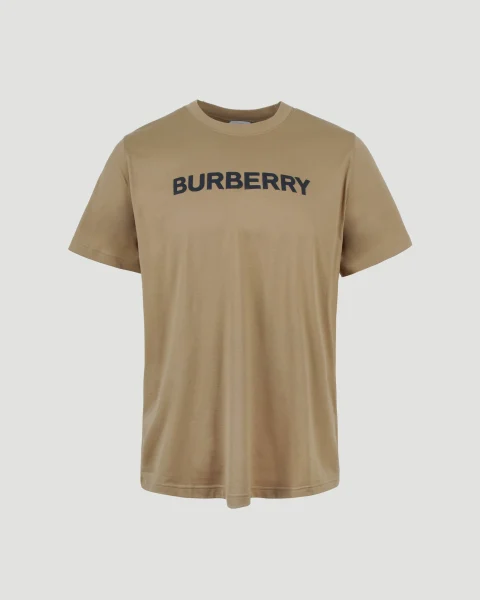 Cotton T-Shirt in Camel