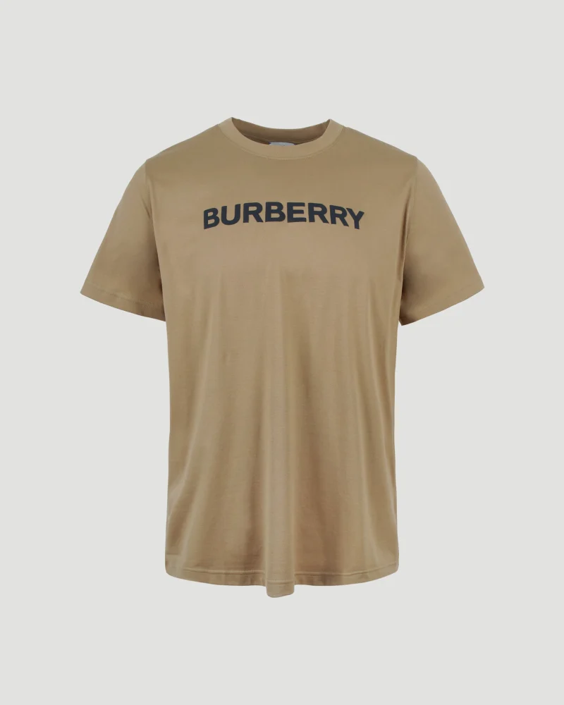 Cotton T-Shirt in Camel
