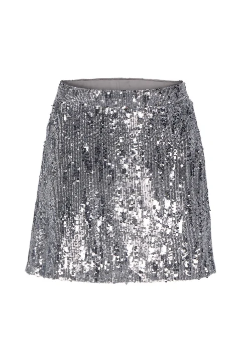 Пола Jxtara Sequin Mini Wvn 12265330 14-5002 TCX silver