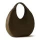 Дамска зелена чанта Full Moon Hobo Large BORBONESE — снимка 3