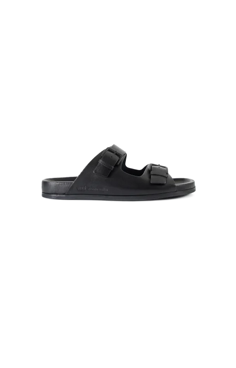 Black Nappa Sandals