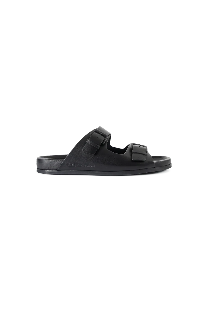 Black Nappa Sandals