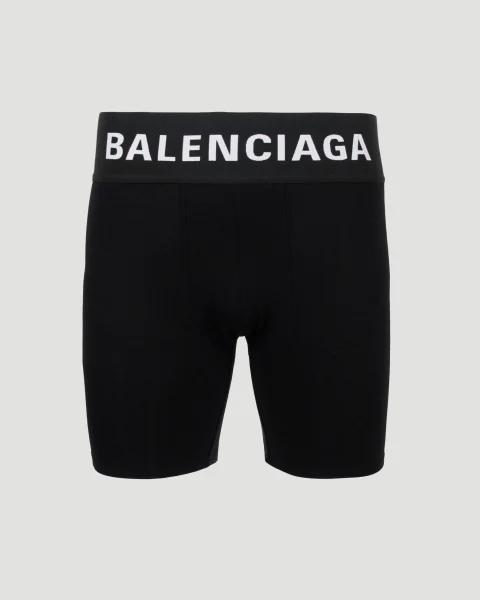 Boxer Briefs in Black Cotton Jersey