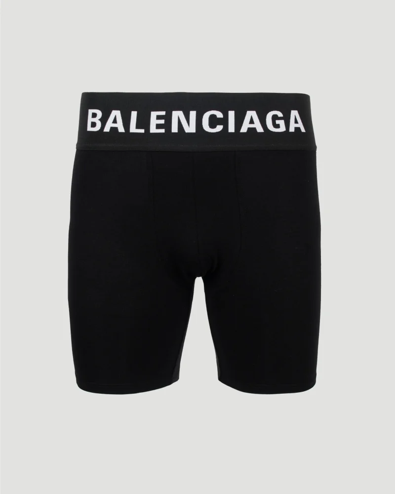 Boxer Briefs in Black Cotton Jersey
