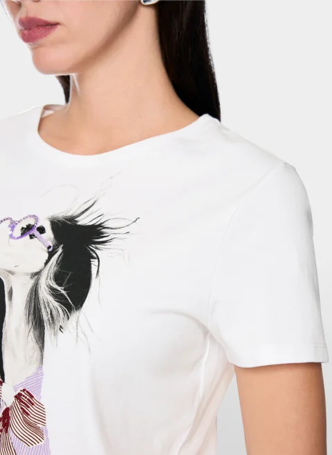 Тишърт с мъниста 'Dog' Marc Cain Collections — снимка 5