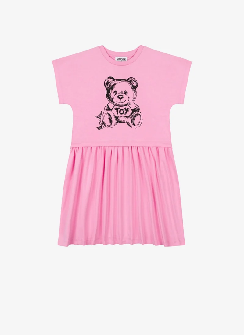 Рокля с Teddy bear принт Moschino Kids