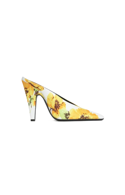 Cone Mules in Flower Print