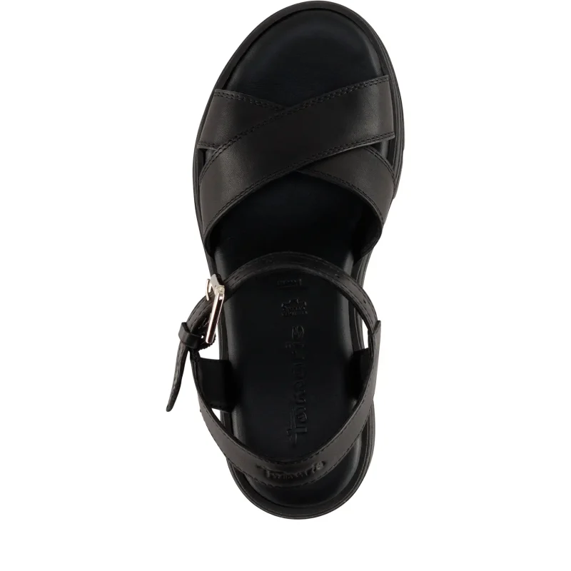 Дамски Сандали На Ток TAMARIS – 1-28704-46-003 BLACK LEATHER — снимка 5