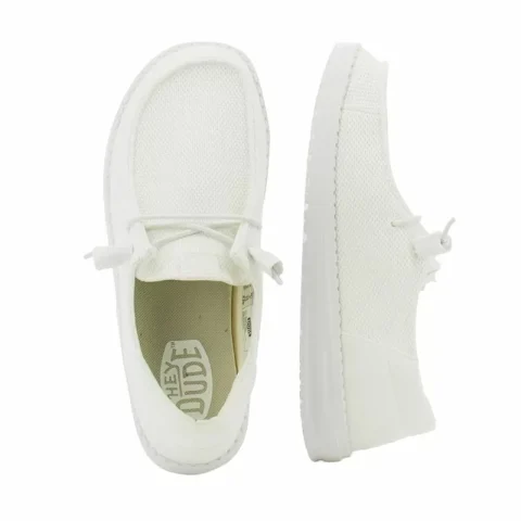 Дамски Ежедневни HEY DUDE – 40065-100 WENDY FUNK MONO WHITE — снимка 5